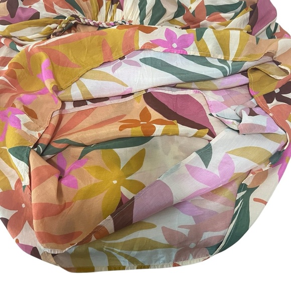 Velvet By Graham & Spencer Carol Floral Midi-Dress In Oasis Multi Size Medium - Picture 9 of 15